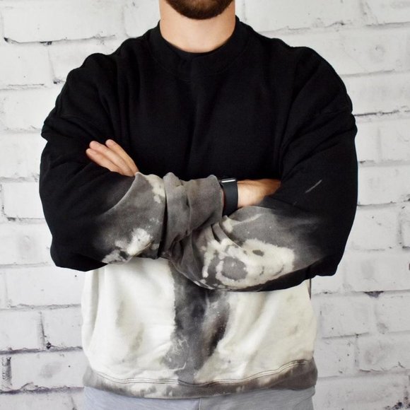 mnml Streetwear Bleached Oversized Crewneck Sweatshirt - Picture 1 of 4